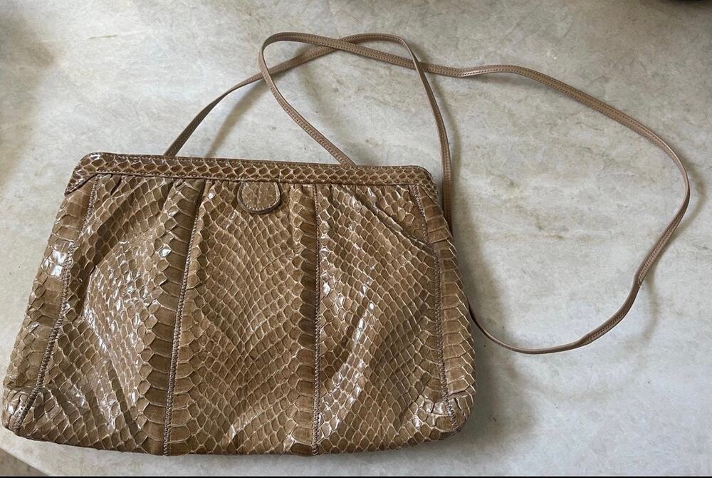 Vintage Palizzio snakeskin purse 1950’s Italy